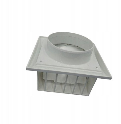 Kapak ventilimi Armar Cowled Duct, Ø100mm 4", flap me gravitet, plastikë ABS, i bardhë