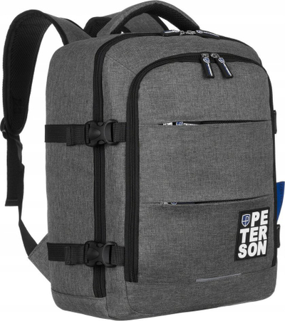 Çantë shpine Peterson për Ryanair, 40x20x25cm, 25L, gri