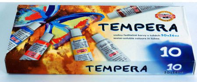 Tempera Koh-I-Noor, 10 ngjyra, 16 ml