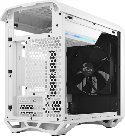 Kasë Fractal Design Torrent Nano, e bardhë TG Clear Tint, Micro Tower