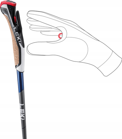 Shkop Nordic Walking LEKI Smart Flash, karboni, 105cm, gri