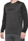 Bluzë çiklizmi 100% Ridecamp Long Sleeve Jersey 2022, poliestër, me mëngë të gjata, e zezë karbon