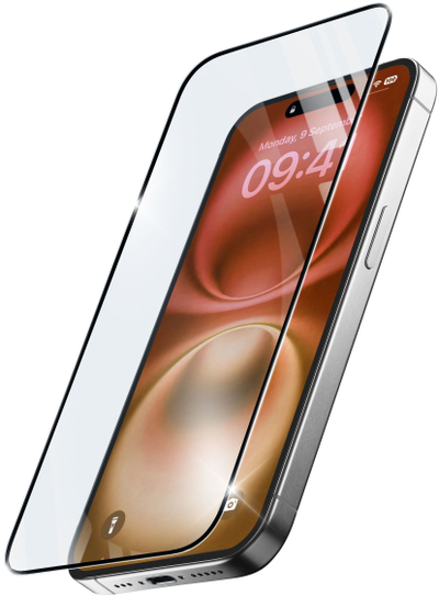 Mbrojtës ekrani Cellularline Xtreme Glass, për iPhone 16, xham i temperuar transparent