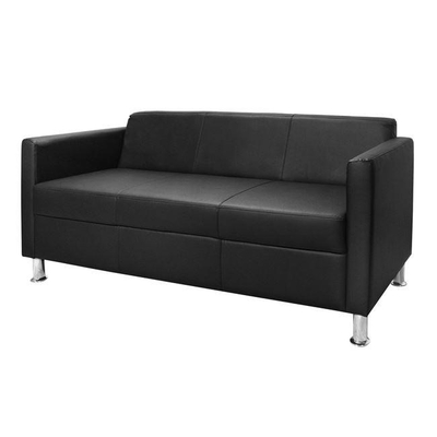 Divan 3 ulëse Cubo, PU, 173×71×73 cm HM3034.02, zezë