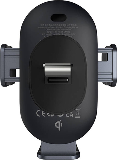 Mbajtëse makine Baseus LightChaser, karikues wireless 15W, për grilë ajri, e zezë