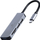 USB Hub Gembird Type-C, 3 porte USB-A / 1 x SD / 1 x MicroSD (TF), i argjendtë