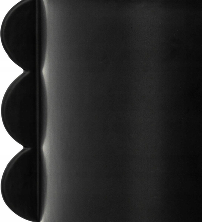 Vazo qeramike Atmosphera WAVY BLISS, Ø18 cm, e zezë