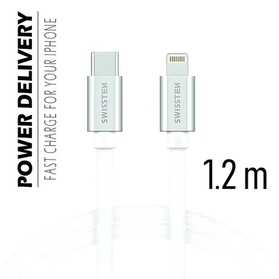 Kabell  Swissten  Usb-C/Lightning  Silver