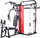 Pajisje multifunksionale HMS Atlas Atom, Smith machine, stacion multi-gym, gri