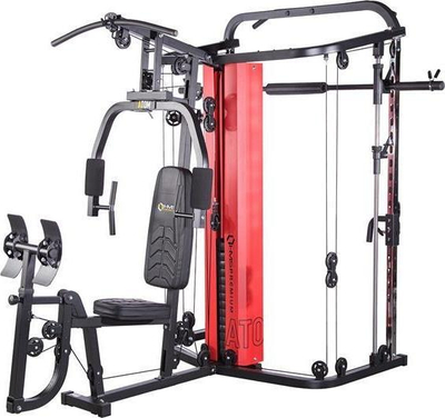 Pajisje multifunksionale HMS Atlas Atom, Smith machine, stacion multi-gym, gri