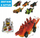 Lodër makinë dinosaur MiniZabawki Dino Racer, set 6 copë, plastikë, shumëngjyrëshe