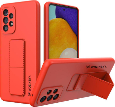 Kllëf silikoni Wozinsky për Samsung Galaxy A73, me kickstand, antirrëshqitës, i kuq