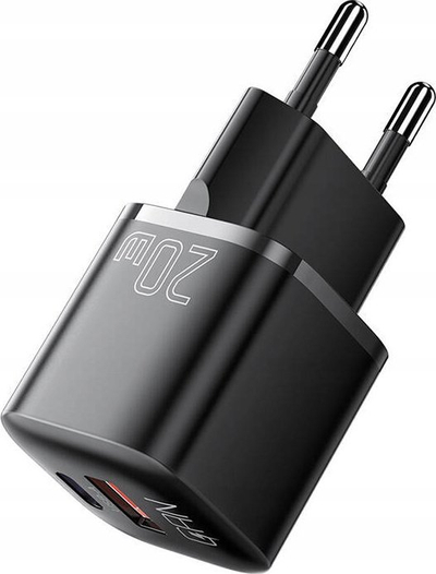 Karikues muri Essager GaN, 20W, USB-C PD dhe USB-A QC3.0, i zi