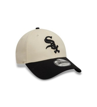 Kapele New Era Chicago White Sox 9FORTY Curved, pambuk, e rregullueshme, bezhë