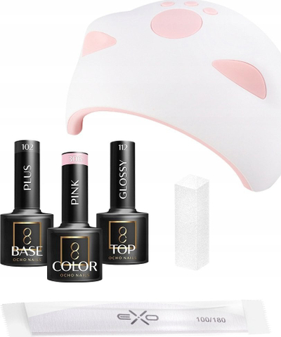 Set manikyr Ocho Nails Starter Kit 8 Hybrid, komplet për fillim, me ngjyra të ndryshme