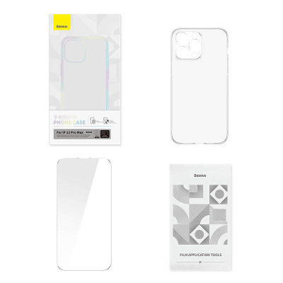 Set mbrojtës Baseus Corning për iPhone 13 Pro Max, maskë transparente, xham i temperuar, transparente