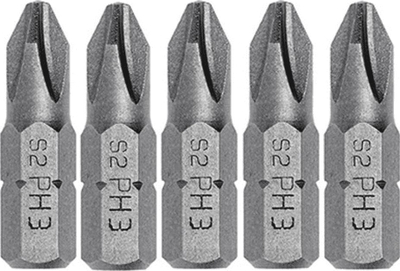 Set bitash kryq Högert Technik HT1S303, PH3, 25mm, 5 copë