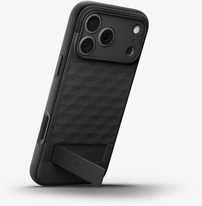 Kutie mbrojtëse Spigen Parallax S MagSafe për iPhone 17 Pro, TPU, me magnet, e zezë matte