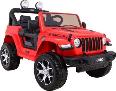 Makina elektrike për fëmijë Jeep Wrangler Rubicon 4x4, me bateri, sedilje eco leather, jeshile
