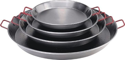 Tavë paella De Buyer Mineral B Element, 32 cm, çelik, doreza të kuqe