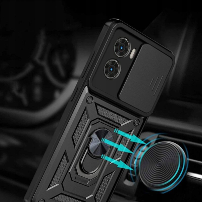 Mbulesë telefoni Tech-Protect CamShield Pro për Xiaomi Poco X7 Pro 5G, me unazë 360°, e zezë