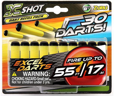 Set shigjeta shkumë X-Shot Darts Refill, 36 copë, shumëngjyrëshe