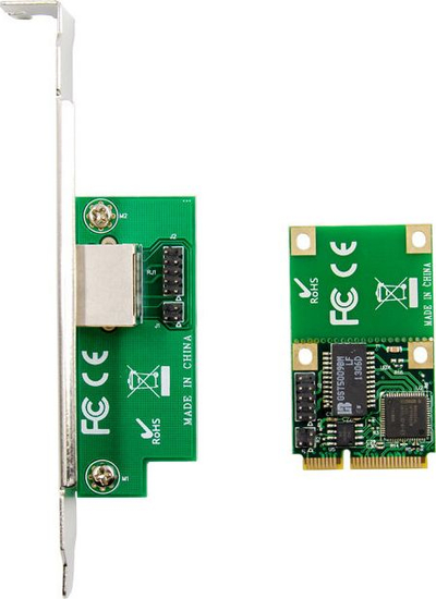 Мрежна картичка ProXtend Mini PCIe X1, гигабитен етернет, 1x RJ45, зелена
