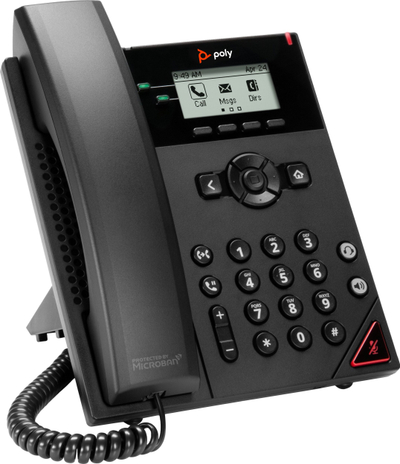 Telefon fiks IP HP VVX 150, 2 linja, VoIP, i zi