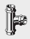 Tee bakri Viega Profipress S 628437, 18mm, FKM