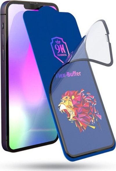 Xham mbrojtës Bestsuit Hybrid Glass Flex-Buffer 5D, për iPhone 12 mini 5.4", me shtresë kundër mikrobeve, i zi