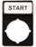 Etiketë drejtkëndëshe sinjalizuese Spamel, START, 29.4 x 44 mm, e zezë