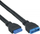 Kablloja zgjatuese e brendshme InLine USB 3.0 19-pin, 0.35m, e zezë