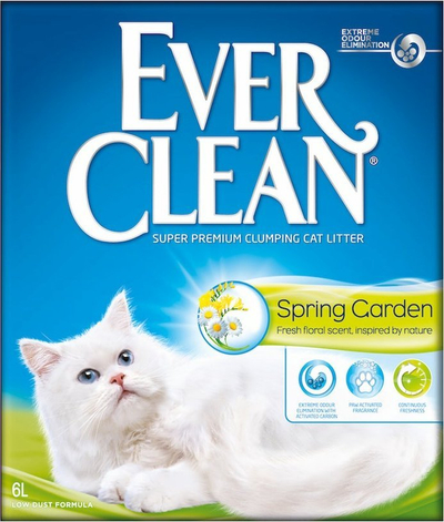 Rërë higjienike për mace Ever Clean Spring Garden, që mpikset, me aromë pranvere, 10L