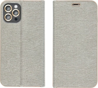 Këllëf folio Musttby për Redmi 13R, funksion qëndrimi, teksturë lëkure, gri