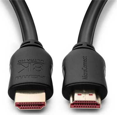 Kabllo HDMI MicroConnect MC-HDM19194V2.1, 4m, 8K, e zezë