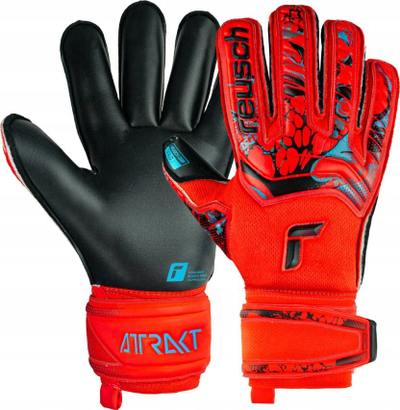 Doreza portjeri Reusch Attrakt Gold Roll Finger, pa fingersave, të kuqe me të zeza
