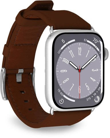 Рака трака Puro E-Classic за Apple Watch, 38 40 41 mm, еко кожа, кафеава