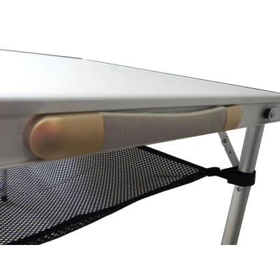 Set kampingu Energy Camp, tavolinë palos që bohet valixhe 120x60x70cm, 4 karrige, e bardhë