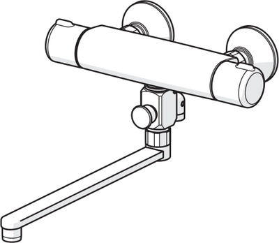 Bateri dushi dhe vaske Oras Nova, 300mm, me termostat, krom