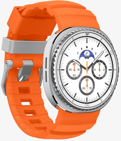 Rrip ore Spigen Silicone Band, për Samsung Galaxy Watch 8 46mm 44mm 40mm, silikon, portokalli