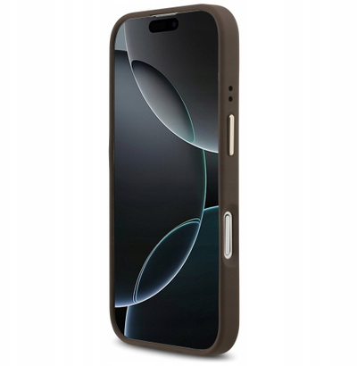 Mbulesë telefoni Guess 4G Rhinestone Logo GUHMP17SP4G4DCSW, MagSafe, për iPhone 17, kafe