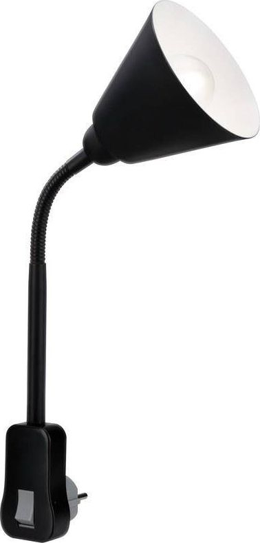 Lampë muri Plug Light Junus, E14, me krah të lëvizshëm, e zezë