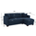Sofa-Shtrat këndor Ghufran 200x133x77Hcm (HM3244.07), kaltër