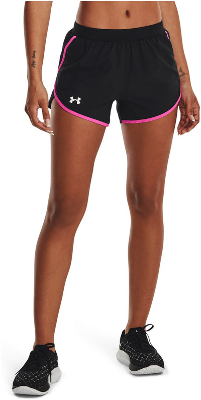 Кратки панталони за трчање Under Armour Fly By 2.0 за жени, материјал што се суши брзо, црни