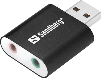 Kartë zëri Sandberg USB to Sound Link 133-33, USB, e zezë
