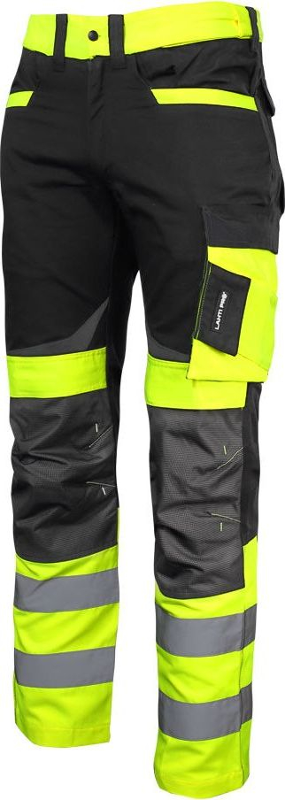 Pantallona pune Lahti Pro L4051102, high visibility, madhësia M, të zeza me të verdha
