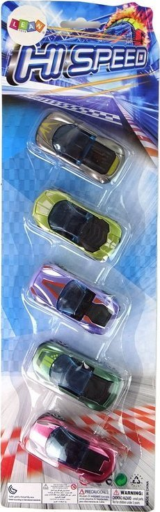 Set makina lodër Hi Speed, 5 copë, me mekanizëm tërhiq e lësho, shumëngjyrëshe