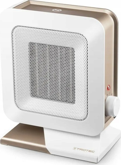 Ngrohës keramik me ventilator Trotec TFC 14 E, portativ, me termostat, i bardhë me ari