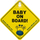 Shenjë paralajmëruese për makinë Akuku Baby on Board, plastike, 12x12cm, e verdhë