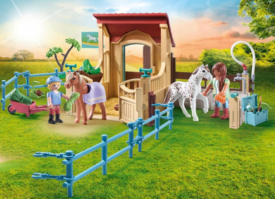 Set lodër Playmobil Horses of Waterfall Riding Stable, 100 copë, për kalama 4-10 vjeç, shumëngjyrësh